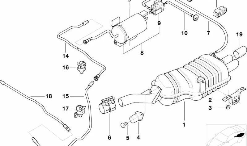 Tubo de vacío (Unterdruckleitung) OEM 16137175990 para BMW E46. Compatible con todos los modelos E46. Original BMW.