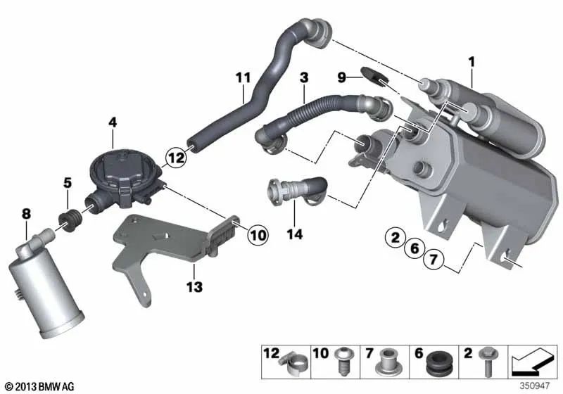 Active Carbon Filter for BMW X3 F25, X4 F26 (OEM 16137293757). Genuine BMW