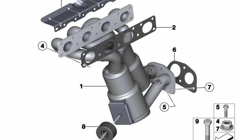 Amortiguador de vibraciones OEM 18407583881 para BMW E81, E82, E87, E88, E90, E91, E92, E93, E84. Original BMW