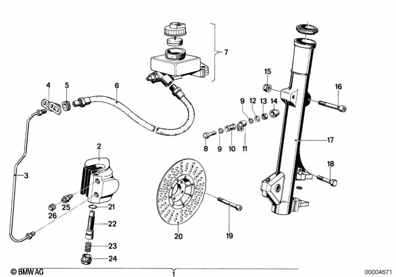 Soporte de manguera para BMW varios modelos/series (OEM 34321233155). Original BMW.