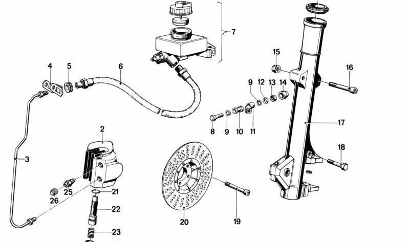 Tubo de freno para varios modelos/series de BMW (OEM 34321234699). Original BMW