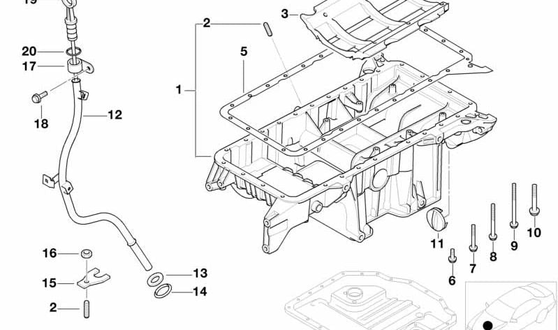 Separador de aceite OEM 11131745772 para BMW X5 E53. Original BMW.