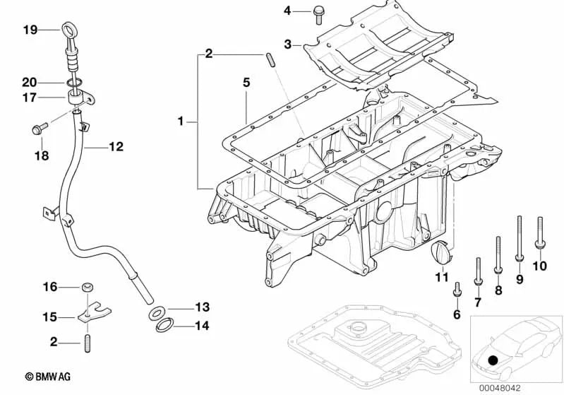 Metal Gasket for BMW E53 (OEM 11137500260). Genuine BMW