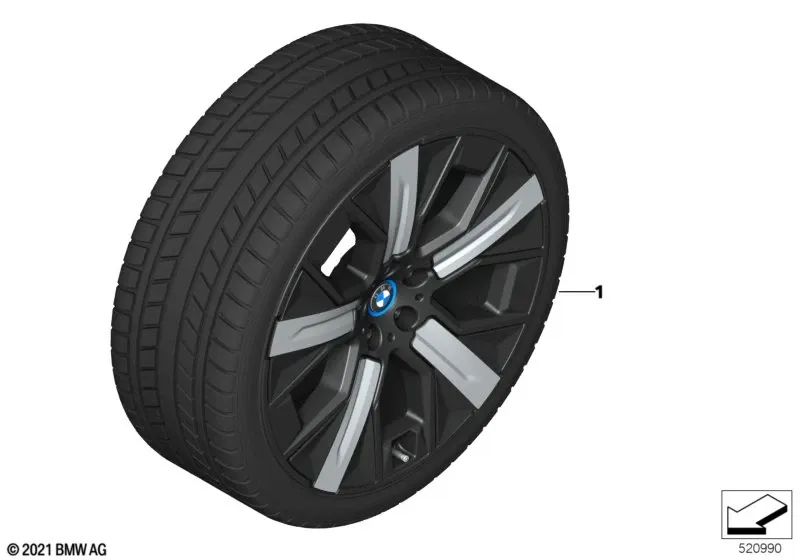 Rueda completa de invierno compuesta suave para BMW I20 (OEM 36115A72C35). Original BMW