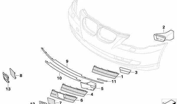 Einsatz NVC para BMW E60N, E61N (OEM 51117178103). Original BMW.