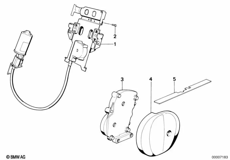 Cubierta para BMW Serie 5 E28, Serie 6 E24 (OEM 52101934686). Original BMW