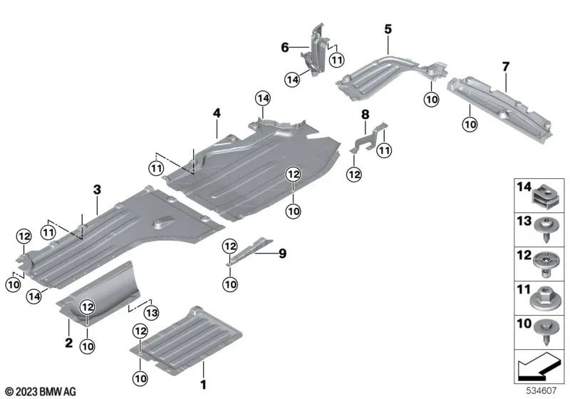 Linke untere Verkleidung für BMW X5 F95, G05, X6 F96, G06, X7 G07 (OEM 51757424901). Original BMW