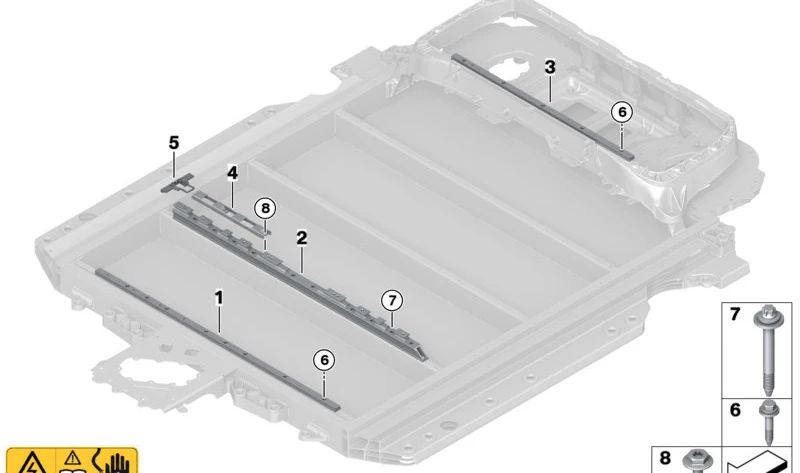 Clip OEM 6125842206 per BMW (Modelli compatibili: U11, U12, U10, U25). BMW originale.