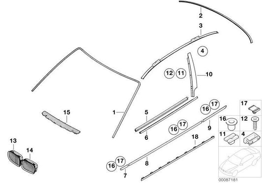 Abrazadera De Fijación Bmw Original Izquierda Para Compact E46. Recambios