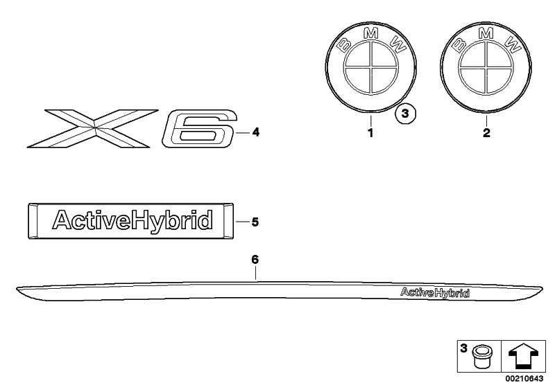 Logotipo Emblema Bmw Trasero Maletero X6 E71 E72. Original Recambios