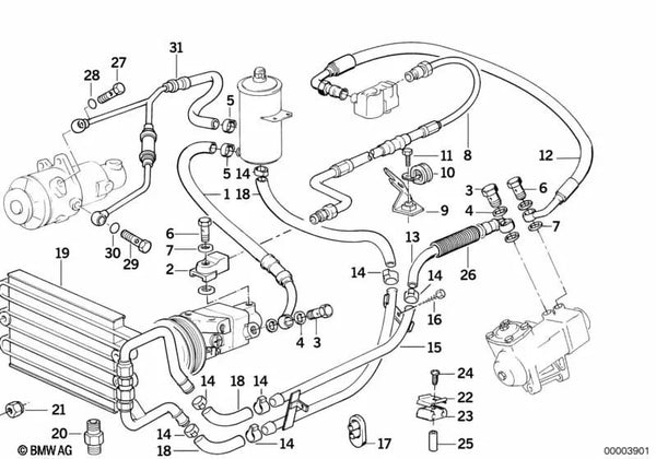 Intermedio para BMW E31 (OEM 32411137455). Original BMW