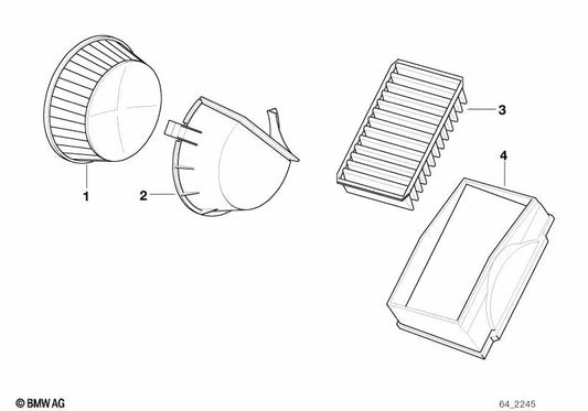 Tapón de cubrimiento izquierdo para BMW E36 (OEM 64118390831). Original BMW