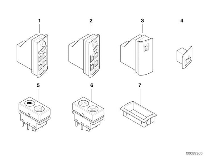 Unidad De Interruptores Puerta Delantera Del Conductor Para Bmw E53. Original Recambios