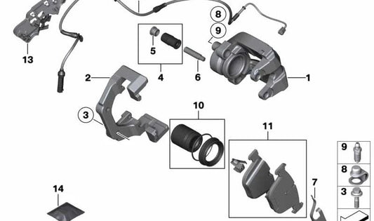 Soporte de línea ABS/BVA izquierda OEM 34516789833 para BMW Serie 5 GT (F07). Original BMW.