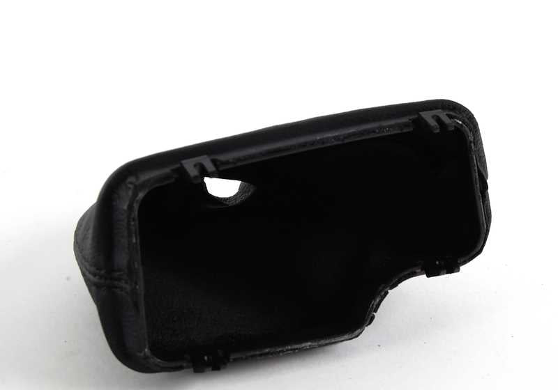 Funda Cubierta Tapa Palanca Selectora Pomo Automático Cuero Color Negro E46. Original Bmw Recambios