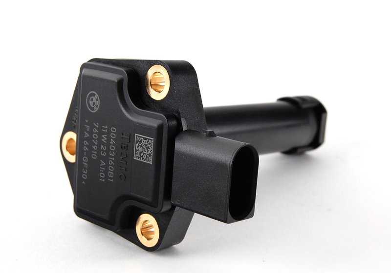 Sensor de nivel de aceite OEM 12617607910 para BMW E81, E82, E87, E88, E90, E91, E92, E93, E60, E61, F07, F10, F11, E63, E64, F06, F12, F13, E65, E66, F01, F02, F04, E84, E83, F25, E53, E70, E71, E72, E85, E86, E89. Original BMW.