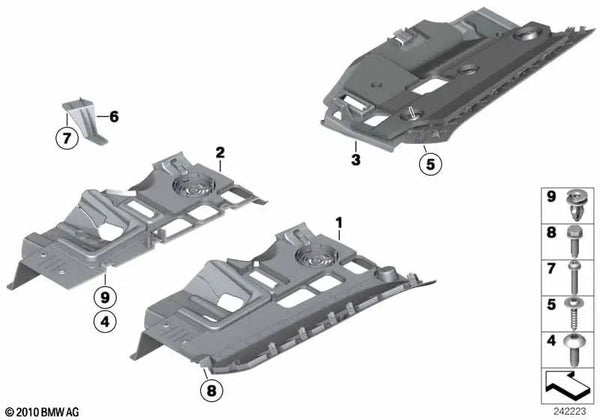 Revestimiento del piso del copiloto para BMW F25, F26 (OEM 51459184132). Original BMW