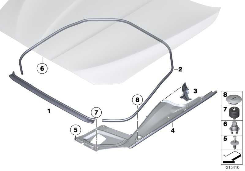 Junta Goma Capo Delantero Para Bmw F10 F11. Original Recambios