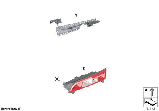 Piloto trasero parachoques izquierdo para BMW I01, I01N (OEM 63217362885). Original BMW.