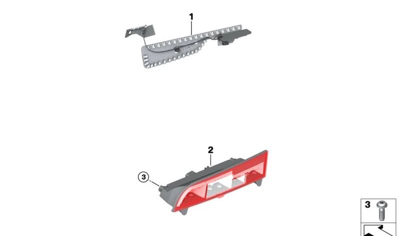 Links hinterer Pilot OEM 63217379767 für BMW i3 (I01). Original BMW.