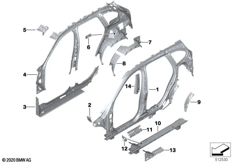 Extensión del guardabarro izquierdo para BMW X1 F48, F49 (OEM 41007436163). Original BMW.