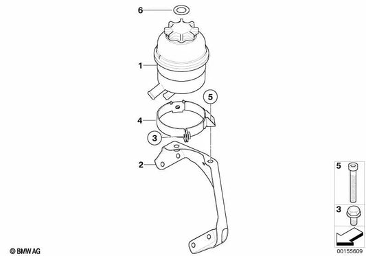 Oil Pan Bracket for BMW X3 E83N (OEM 32413415389). Original BMW