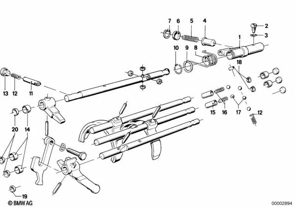 Muelle de Compresión para BMW Serie 5 E12, E28, Serie 6 E24, Serie 7 E23 (OEM 23311205046). Original BMW