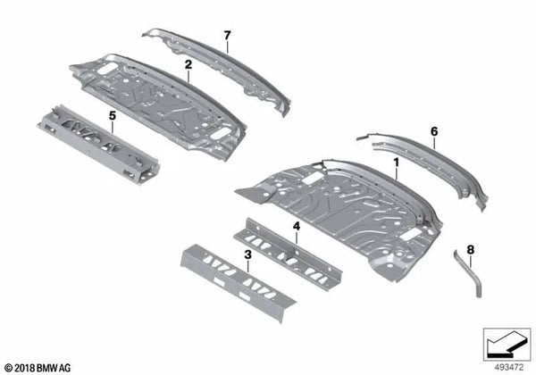 Soporte para Tabique Derecho para BMW F92, G15 (OEM 41007496152). Original BMW.