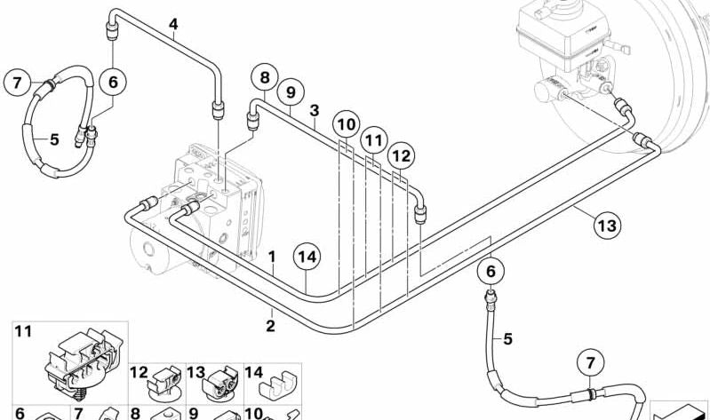 Tubería Recubierta de Goma para BMW X5 E70, E71 (OEM 34326782915). Original BMW