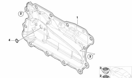 Türträger vorne links für BMW 7er E65, E66 (OEM 51417181059). Original BMW.