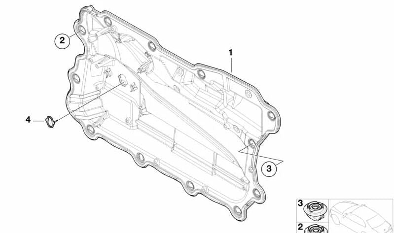 CHIUSA QUAST OEM 51417026270 per BMW E65, E66, F01, F02, F04. BMW originale.