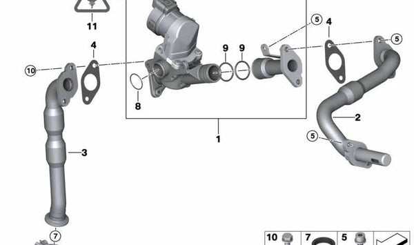 Junta tórica (O-Ring) OEM 11717590062 para BMW E81, E82, E87, E88, E90, E91, E92, E93, E60, E61. Original BMW