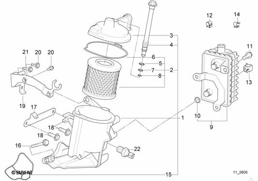 Profildichtung para BMW Serie 3 E36 (OEM 11442245341). Original BMW.