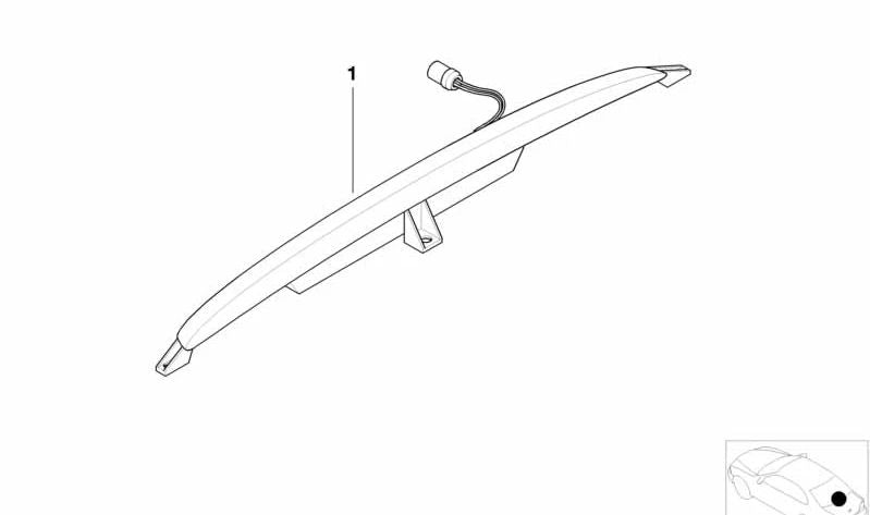 Tercera luz de freno para BMW E52 (OEM 63258377315). Original BMW