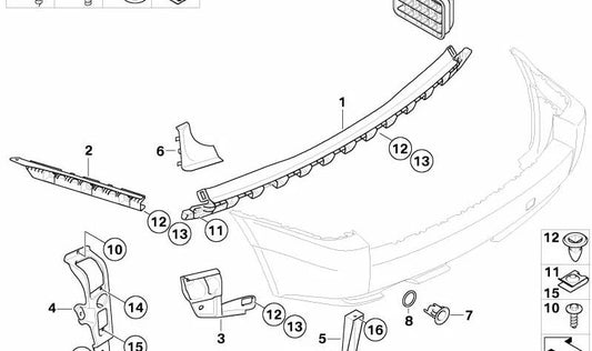 Distance Ring for BMW E83 (OEM 51113404980). Original BMW