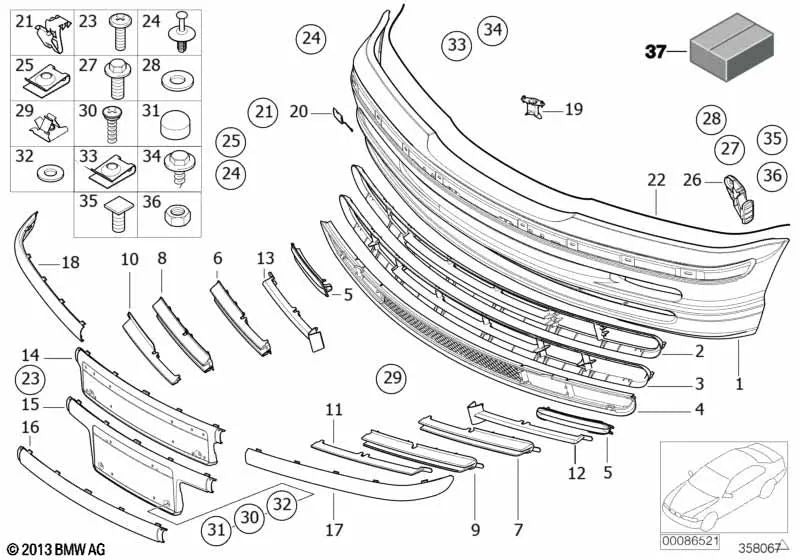 Unterlage for BMW Series 3 E46 (OEM 51118195303). Genuine BMW