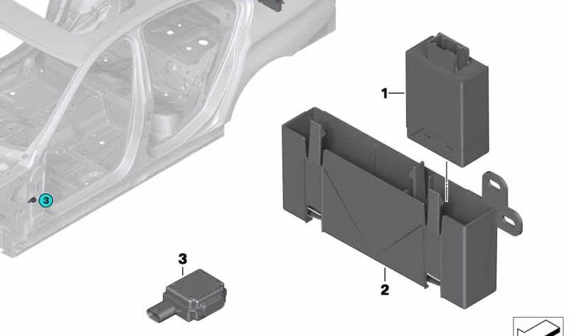 OEM 66336873360 Módulo de controle do assistente de estacionamento para BMW F07, F10, F11, F18, F06, F12, F13, F01, F02. BMW original.