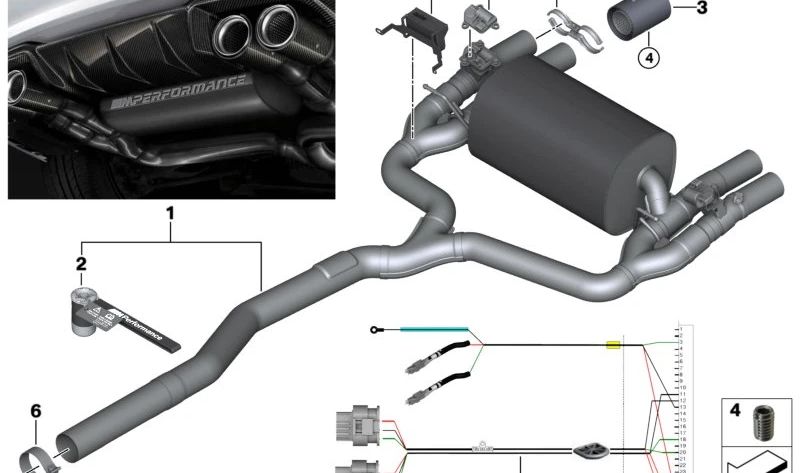 Abrazadera para BMW Serie 2 F87, F87N (OEM 18302456695). Original BMW