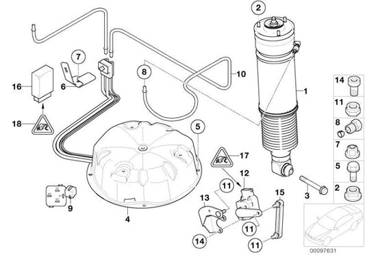 Unidad De Control Suministro Aire Para Bmw E61 E65 E66. Original Recambios