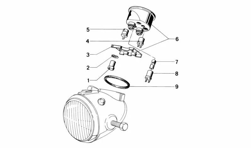 Cuadro de instrumentos OEM 62111352621 para BMW R50, R60, R75. Original BMW Motorrad.