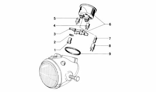 Cuadro de instrumentos OEM 62111352621 para BMW R50, R60, R75. Original BMW Motorrad.