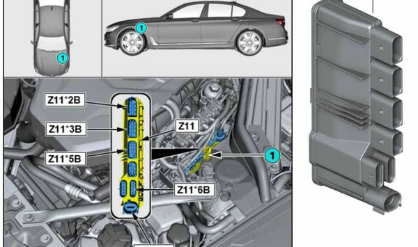 Módulo de Suministro Integrado para BMW G20, G21N, G22, G23, G26, G30N, G31N, G32N, G01N, G02N, G05, G06, G07 (OEM 12638741401). Original BMW