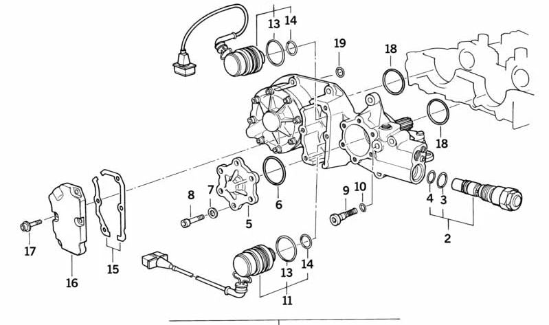 Tapa de válvulas OEM 11361401845 para BMW E36, Z3. Original BMW.