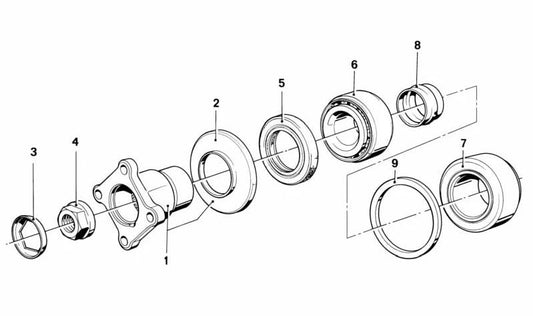 Arandela de ajuste OEM 33121207923 para BMW E23, E24, E28, E30, E31, E32, E34, E36, E38, E39, E46, E52, E53, Z1, Z3. Original BMW.