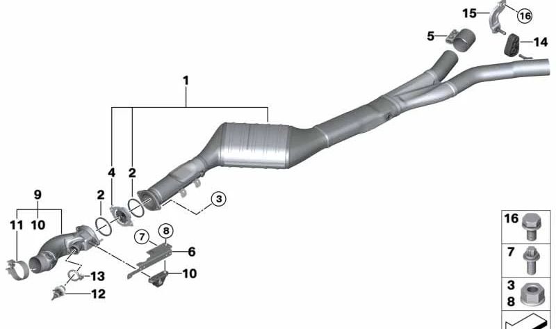 Portador de Transmisión para BMW F15, F16 (OEM 18208515523). Original BMW