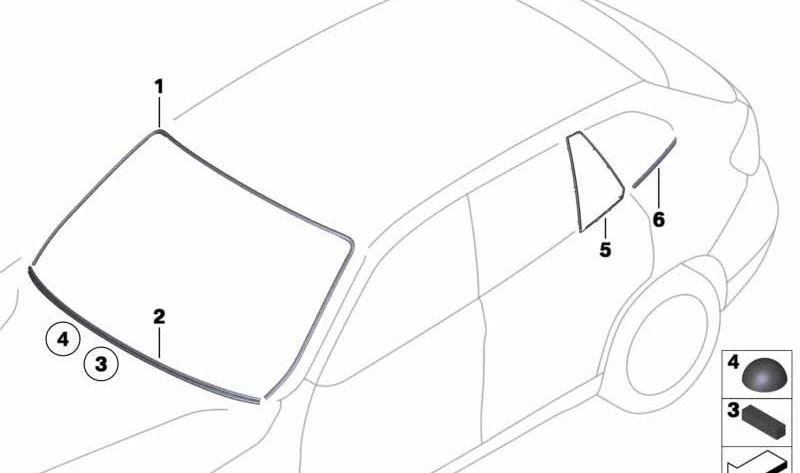 Cubierta embellecedora para parabrisas OEM 51317307896 para BMW E84 (X1). Original BMW.