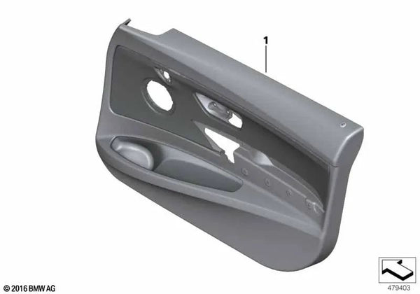 Revestimiento de puerta cuero sintético delantero izquierdo para BMW Serie 3 F34, F34N (OEM 51417321259). Original BMW