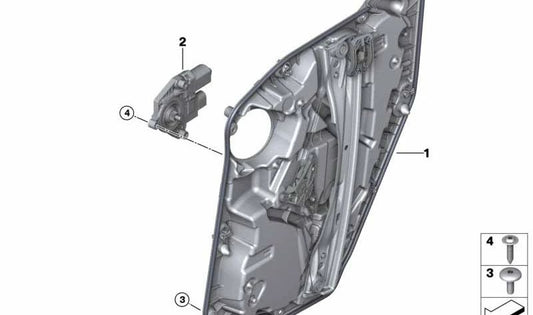 Rear left door support for BMW X6 F96, G06 (OEM 51359879393). Original BMW