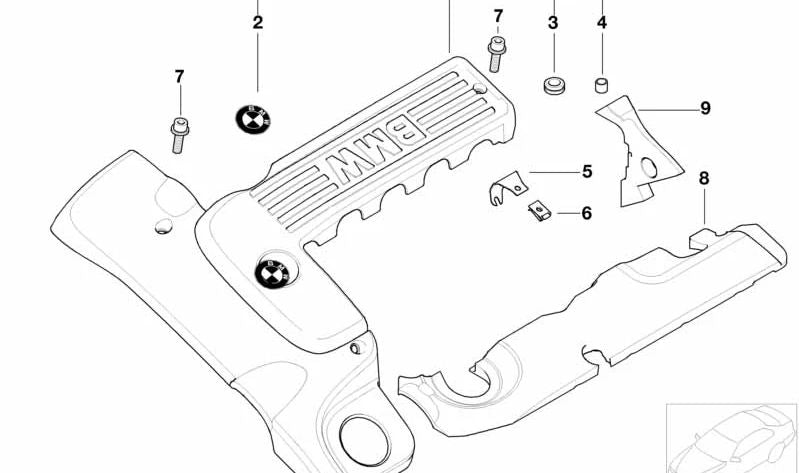 Emblem für BMW 3er E46, 5er E39, 7er E38, E65, X5 E53 (OEM 13712248141). Original BMW