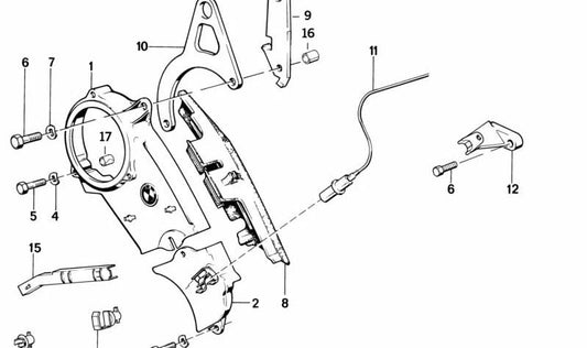 Cubierta Superior para BMW Serie 3 E30, Serie 5 E28 (OEM 11141272909). Original BMW